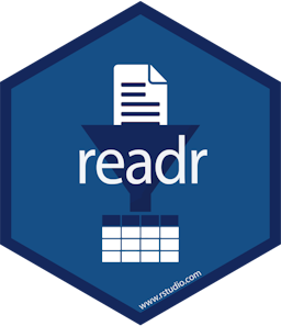 hex logo of the readr package